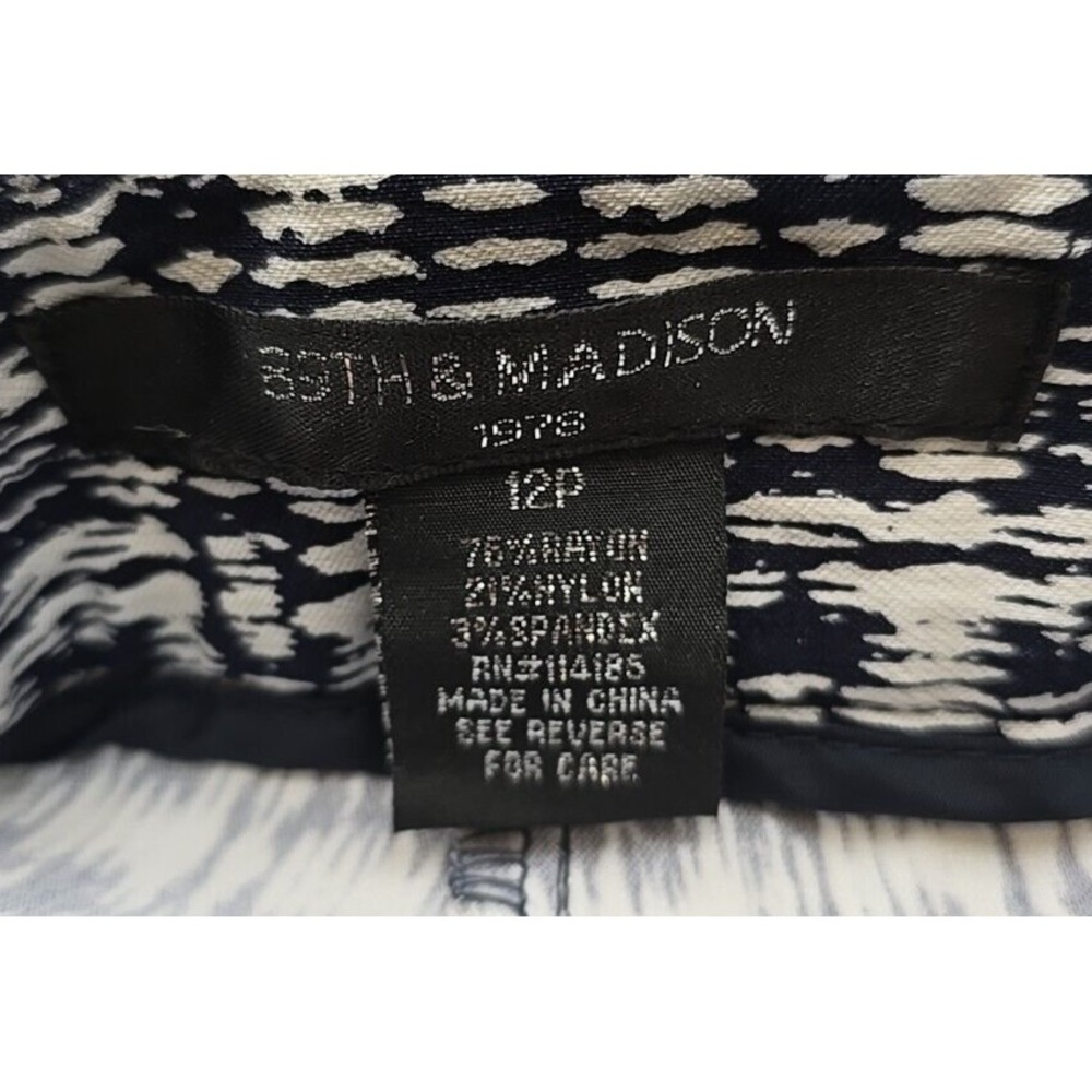89th & Madison Women's Black & White Stretch Modern Chic Skinny Pants - 12P - Picture 13 of 13
